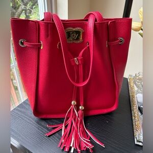 Joy Mangano Vibrant Red Tote Bag